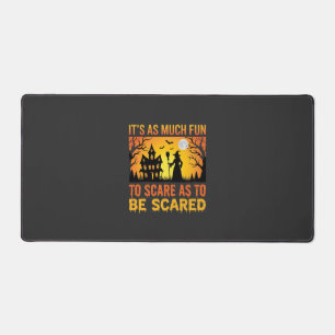 Halloween Haunted House Witch Scare Quote Desk Mat