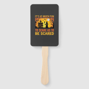 Halloween Haunted House Witch Scare Quote Hand Fan