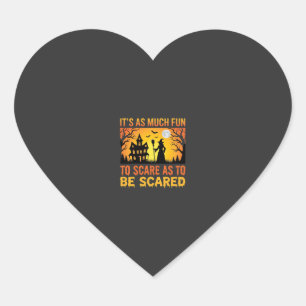 Halloween Haunted House Witch Scare Quote Heart Sticker