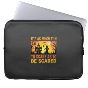 Halloween Haunted House Witch Scare Quote Laptop Sleeve