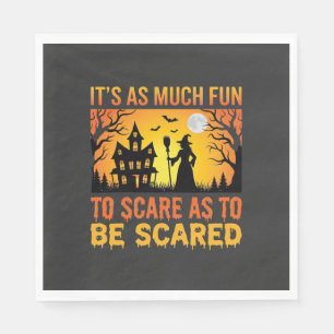Halloween Haunted House Witch Scare Quote Napkin