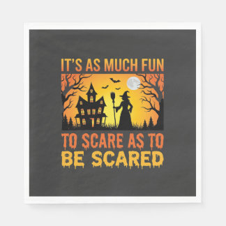Halloween Haunted House Witch Scare Quote Napkin