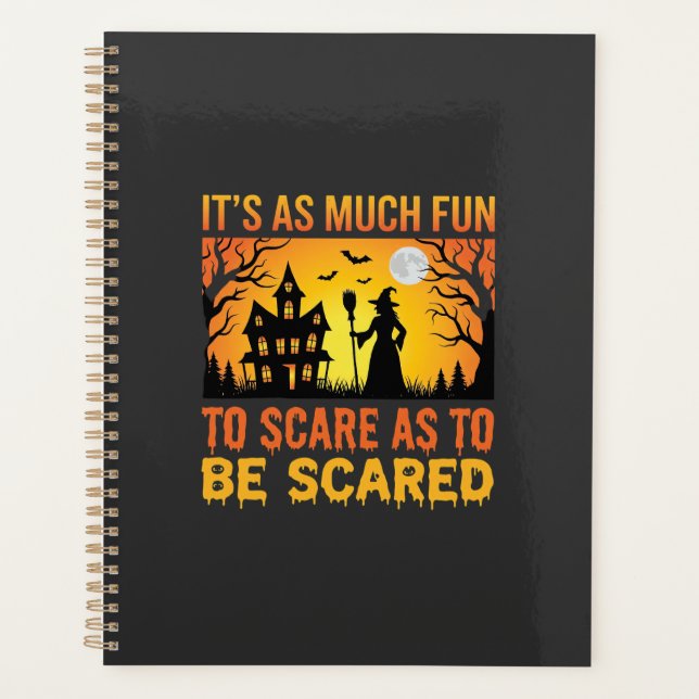 Halloween Haunted House Witch Scare Quote Planner (Front)