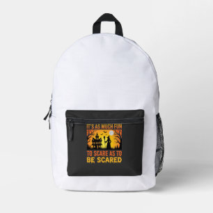 Halloween Haunted House Witch Scare Quote Printed Backpack