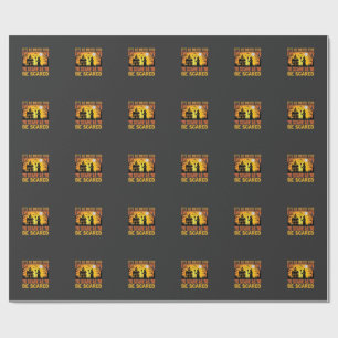 Halloween Haunted House Witch Scare Quote Wrapping Paper