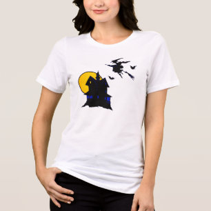 Halloween Haunted House Witch Shirt Design