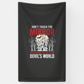 Halloween Haunted Mirror Devils World Graphic Banner