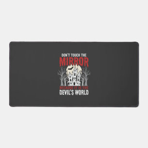 Halloween Haunted Mirror Devils World Graphic Desk Mat
