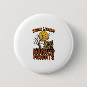 Halloween Haunted Moon Vintage Tree Night Shirt_1 6 Cm Round Badge