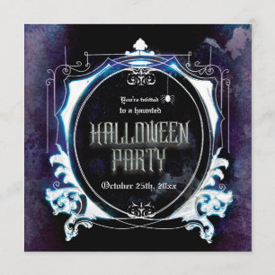 Halloween Haunted Party Invitation Spooky Vintage