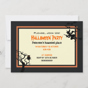 Halloween Haunted Place Party Invitation 5" x 7"