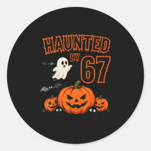 Halloween Haunted Six Seven Number Gen Alpha Slang Classic Round Sticker