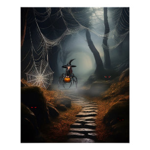 Halloween Haunted Spider Sorcerer Poster