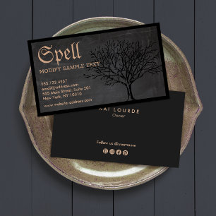 Halloween Haunted Tree Business Card