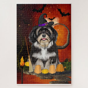Halloween Havanese Dog Jigsaw Puzzle