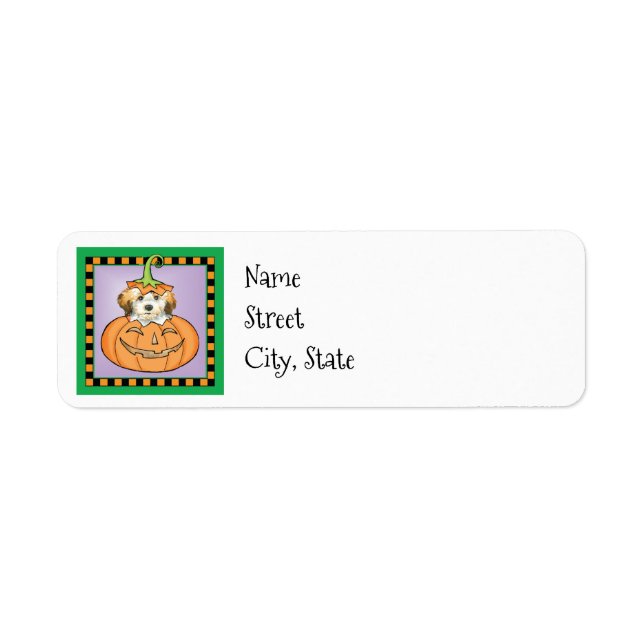 Halloween Havanese Label Return Address Label (Front)