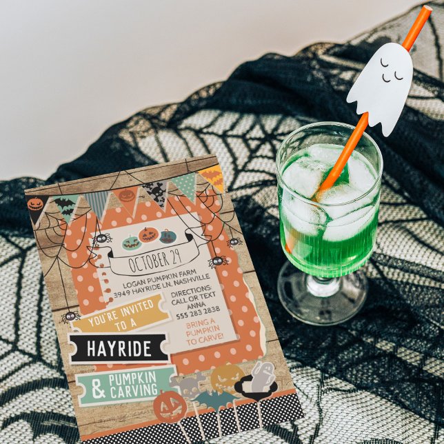 Halloween Hayride and Pumpkin Carving Invitation (Creator Uploaded)