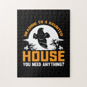 Halloween Heading To A Haunted House Birthday Jigsaw Puzzle