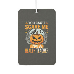 Halloween Health Teacher Scary Pumpkin Crow Car Air Freshener