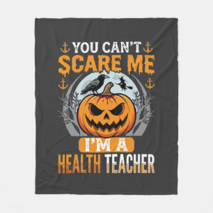 Halloween Health Teacher Scary Pumpkin Crow Fleece Blanket