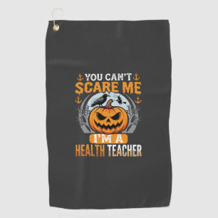 Halloween Health Teacher Scary Pumpkin Crow Golf Towel