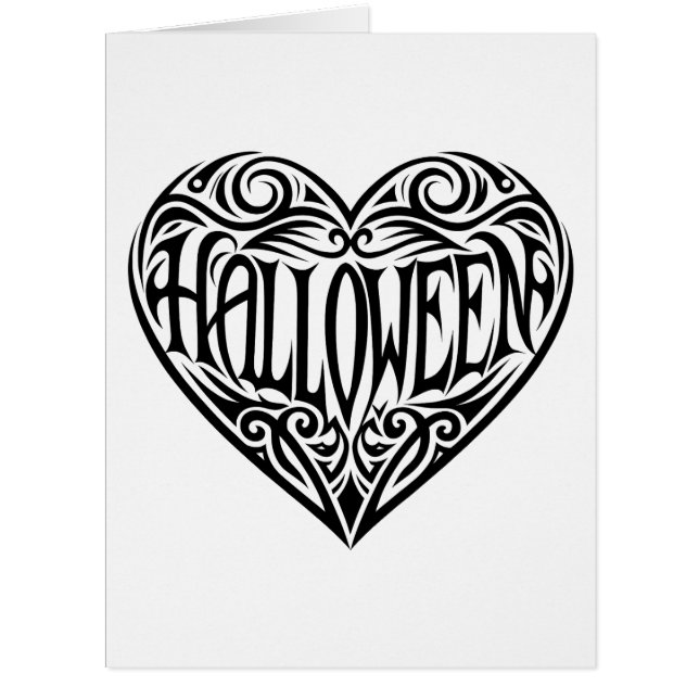 Halloween Heart, Black Heart, Holiday (Front)