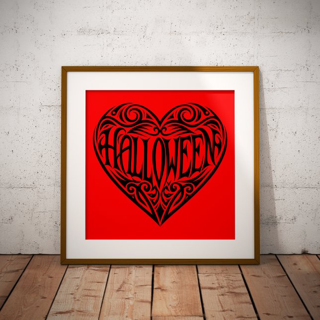 Halloween Heart, Black Heart, Holiday Poster (Creator Uploaded)