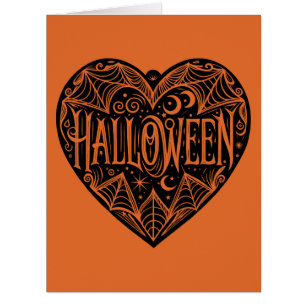 Halloween Heart, Black Heart Shape, Holiday