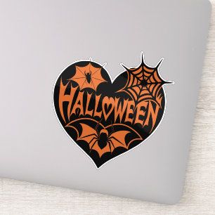 Halloween Heart, Black Heart Shape, Spider Web