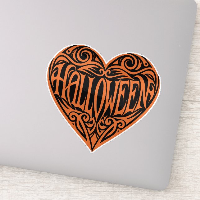 Halloween Heart, Orange Heart, Holiday (Detail)