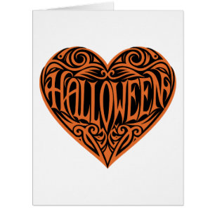 Halloween Heart, Orange Heart, Holiday