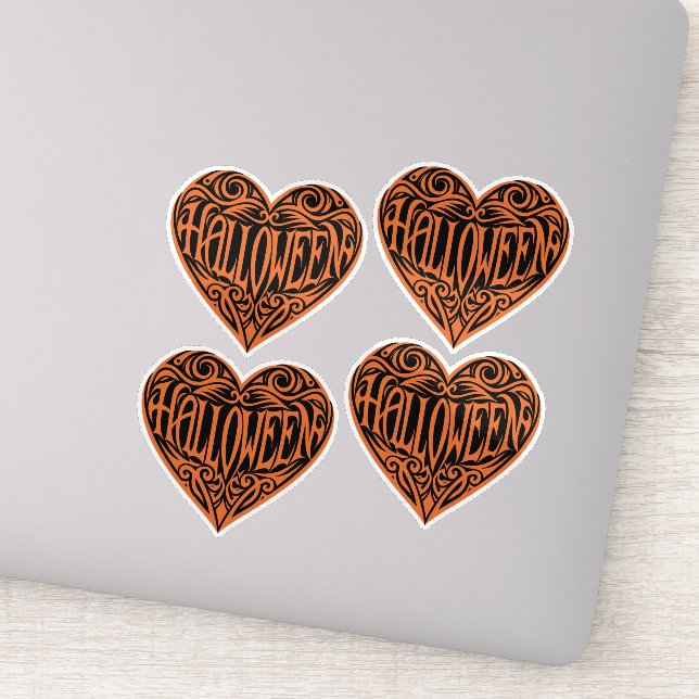 Halloween Heart, Orange Heart, Holiday (Detail)