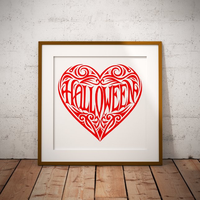 Halloween Heart, Red Heart, Holiday Foil Prints (Creator Uploaded)