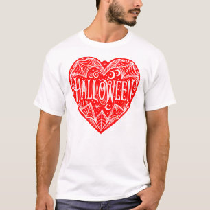 Halloween Heart, Red Heart Shape, Holiday T-Shirt
