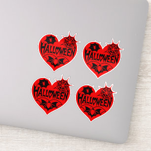Halloween Heart, Red Heart Shape, Spider Web