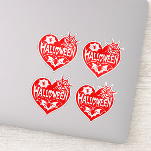 Halloween Heart, Red Heart Shape, Spider Web