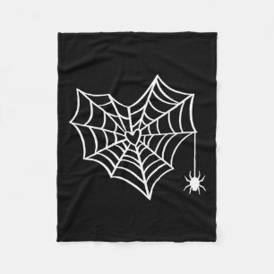 Halloween Heart Spider Web Spooky Costume Fleece Blanket