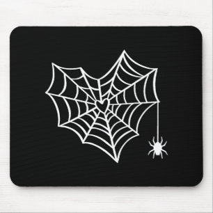 Halloween Heart Spider Web Spooky Costume Mouse Pad