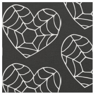 halloween heart spiderweb cobweb cute fabric
