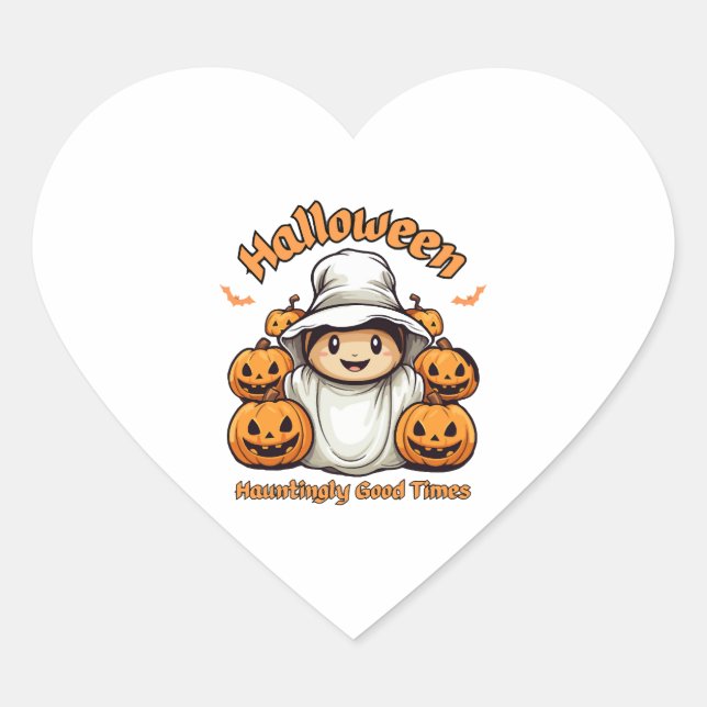 Halloween                                          heart sticker (Front)