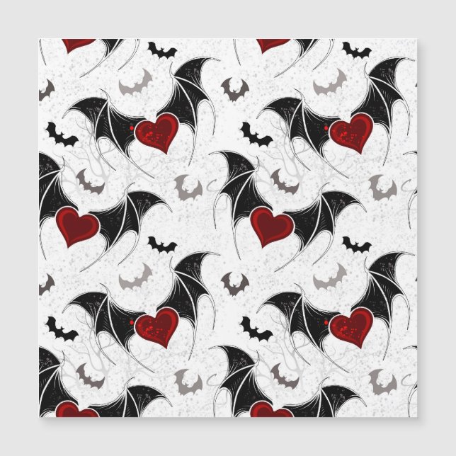 Halloween heart with black bat wings (Front)