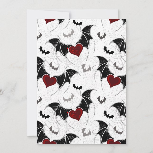 Halloween heart with black bat wings (Front)