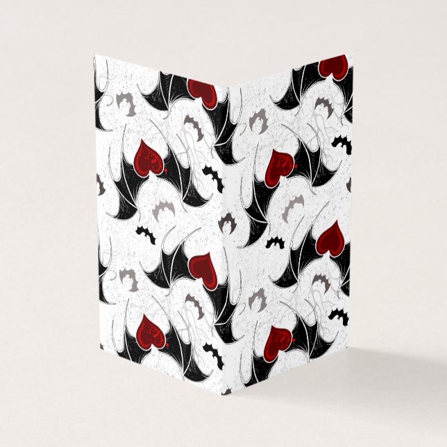 Halloween heart with black bat wings (Outside)