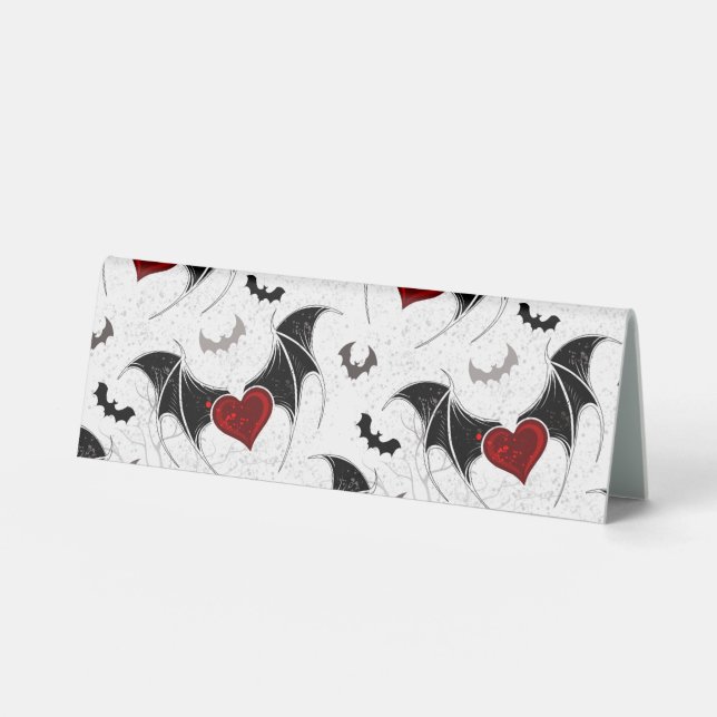 Halloween heart with black bat wings (Front)