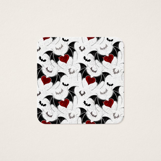 Halloween heart with black bat wings (Front)