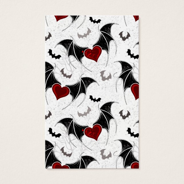Halloween heart with black bat wings (Front)