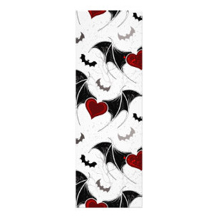 Halloween heart with black bat wings photo print