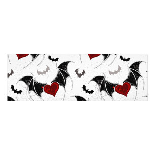 Halloween heart with black bat wings photo print