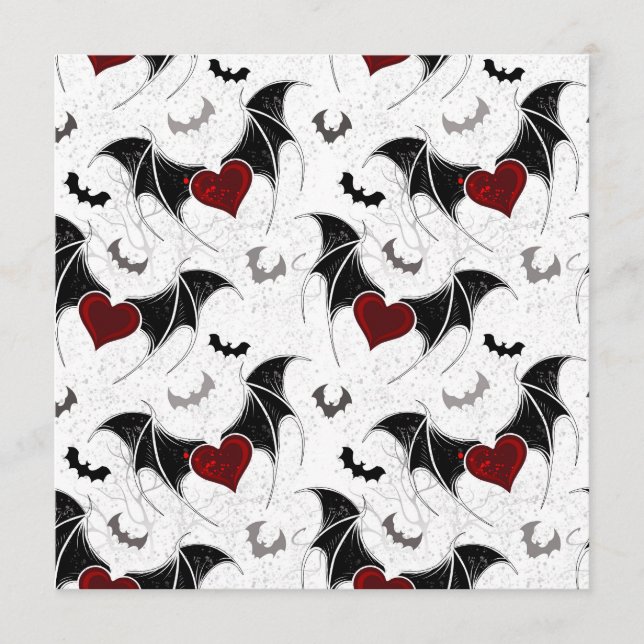 Halloween heart with black bat wings program (Front)