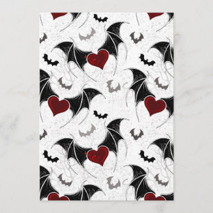 Halloween heart with black bat wings program